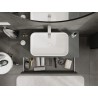 Mexen Rivel badkamerkast onder wastafel 100 cm met blad, 2 laden, gefreesd, grafiet mat - 91A20-10047-2-BFFC66