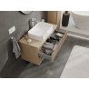 Mexen Rivel szafka łazienkowa podumywalkowa 100 cm z blatem, 2 szuflady, ryflowana , dąb - 91A20-10047-2-BFFC81