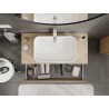 Mexen Rivel mobile bagno sospeso 100 cm con piano, 2 cassetti, scanalato, rovere - 91A20-10047-2-BFFC81