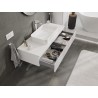 Mexen Rivel badkamerkast onder wastafel 120 cm met blad, 1 lade, gegroefd, wit mat - 91A20-12023-1-BFC01