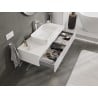 Mexen Rivel szafka łazienkowa podumywalkowa 120 cm z blatem, 1 szuflada, ryflowana , biała mat - 91A20-12023-1-BFC01