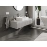 Mexen Rivel meuble dessous de lavabo 120 cm avec plateau, 1 tiroir, rainuré, gris mat - 91A20-12023-1-BFC62