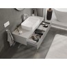 Mexen Rivel gabinete de baño bajo lavabo 120 cm con encimera, 1 cajón, ranurado, gris mate - 91A20-12023-1-BFC62