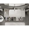 Mexen Rivel mobiletto da bagno sospeso 120 cm con piano, 1 cassetto, scanalato, grigio opaco - 91A20-12023-1-BFC62