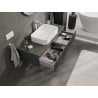Mexen Rivel szafka łazienkowa podumywalkowa 120 cm z blatem, 1 szuflada, ryflowana , grafit mat - 91A20-12023-1-BFC66