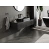 Mexen Rivel mobile da bagno sotto lavabo 120 cm con top, 1 cassetto, scanalato, nero opaco - 91A20-12023-1-BFC71