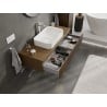 Mexen Rivel meuble de salle de bain sous lavabo 120 cm avec plateau, 1 tiroir, rainuré, noyer - 91A20-12023-1-BFC86