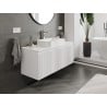 Mexen Rivel bathroom vanity 120 cm with countertop, 1 drawer, fluted, white matte - 91A20-12047-1-BFC01