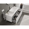 Mexen Rivel mobile bagno sotto-lavabo 120 cm con piano, 1 cassetto, scanalato, bianco opaco - 91A20-12047-1-BFC01