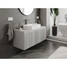 Mexen Rivel vannitoakapp valamu jaoks, 120 cm, lauaplaadiga, 1 sahtel, sooneline, hall matt - 91A20-12047-1-BFC62