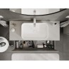 Mexen Rivel mueble de baño bajo lavabo 120 cm con encimera, 1 cajón, ranurado, gris mate - 91A20-12047-1-BFC62