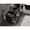 Mexen Rivel 120 cm valamu aluskapp koos lauaplaadiga, 1 sahtel, soonikkoes, must matt - 91A20-12047-1-BFC71