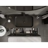 Mexen Rivel mueble de baño bajo lavabo 120 cm con encimera, 1 cajón, ranurado, negro mate - 91A20-12047-1-BFC71