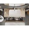 Mexen Rivel badkamerkast onder de wastafel 120 cm met blad, 1 lade, gegroefd, eik - 91A20-12047-1-BFC81