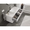 Mexen Rivel szafka łazienkowa podumywalkowa 120 cm z blatem, 2 szuflady, ryflowana , biała mat - 91A20-12047-2-BFFC01