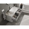 Mexen Rivel armario de baño para lavabo de 120 cm con encimera, 2 cajones, con ranuras, gris mate - 91A20-12047-2-BFFC62