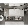 Mexen Rivel badkamerkast onder wastafel 120 cm met blad, 2 lades, gegroefd, grijs mat - 91A20-12047-2-BFFC62