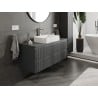 Mexen Rivel mobile da bagno sottolavabo 120 cm con piano, 2 cassetti, scanalato, grafite opaco - 91A20-12047-2-BFFC66