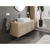 Mexen Rivel mobile bagno sottolavabo 120 cm con piano, 2 cassetti, scanalato, rovere - 91A20-12047-2-BFFC81