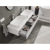 Mexen Rivel armario de baño bajo lavabo de 140 cm con encimera, 1 cajón, ranurado, blanco mate - 91A20-14023-1-BFC01