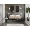 Mexen Rivel mobile bagno sotto lavabo 140 cm con piano, 1 cassetto, scanalato, rovere - 91A20-14023-1-BFC81