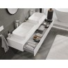 Mexen Rivel mobile bagno sottolavabo 160 cm con piano, 1 cassetto, scanalato, bianco opaco - 91A20-16023-1-BFC01