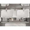 Mexen Rivel mobile bagno sottolavabo 160 cm con piano, 1 cassetto, scanalato, bianco opaco - 91A20-16023-1-BFC01
