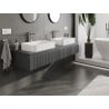 Mexen Rivel armadietto da bagno sotto-lavabo 160 cm con piano, 1 cassetto, scanalato, grafite opaco - 91A20-16023-1-BFC66