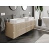 Mexen Rivel mobile bagno sottolavabo 160 cm con piano, 2 cassetti, scanalato, rovere - 91A20-16047-2-BFFC81