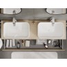 Mexen Rivel mueble de baño bajo lavabo de 160 cm con encimera, 2 cajones, ranurado, roble - 91A20-16047-2-BFFC81