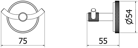 Mexen Remo double towel hook, chrome - 70507352-00