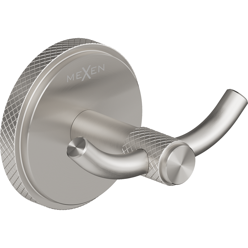 Mexen Gravo doppelter Handtuchhaken, gebürsteter Nickel - 70A93012-97