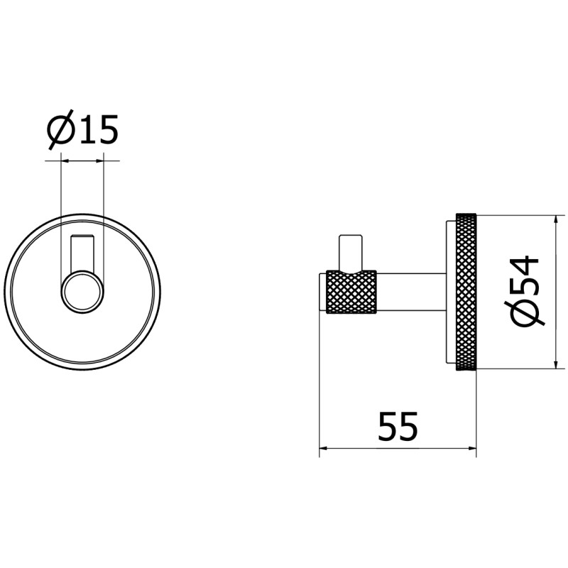 Mexen Gravo handdoekhaak, black chrome - 70A93011-73