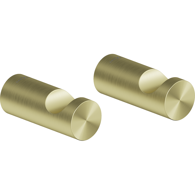 Mexen Loop towel hook (2 pcs), brushed gold - 70A71010-55