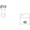 Mexen Loop gancio per asciugamano (2 pz.), rame spazzolato - 70A71010-65