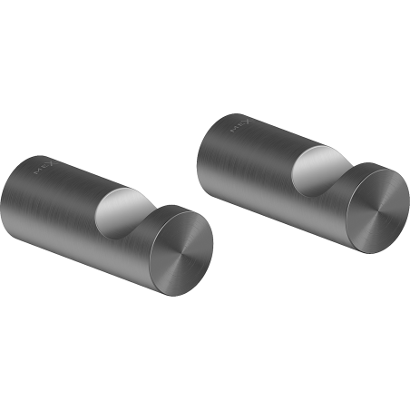 Mexen Loop towel hook (2 pcs), brushed gun gray - 70A71010-66