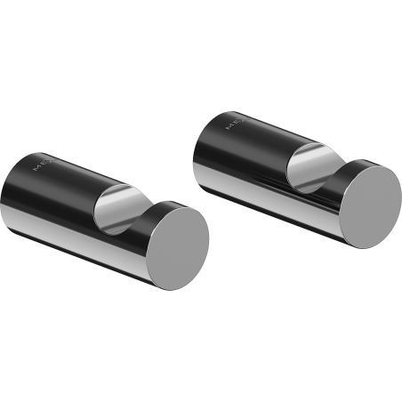Mexen Loop towel hook (2 pcs), black chrome - 70A71010-73