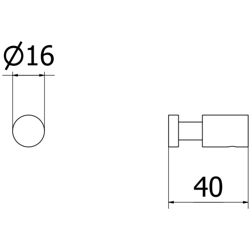Mexen Loop Handtuchhaken (2 Stück), gebürstet gun gray - 70A71011-66