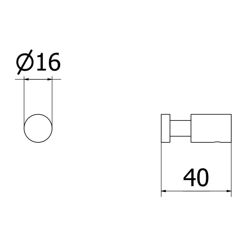 Mexen Loop dvieņu dvieļu āķis (2 gab.), matēta niķeļa - 70A71011-97