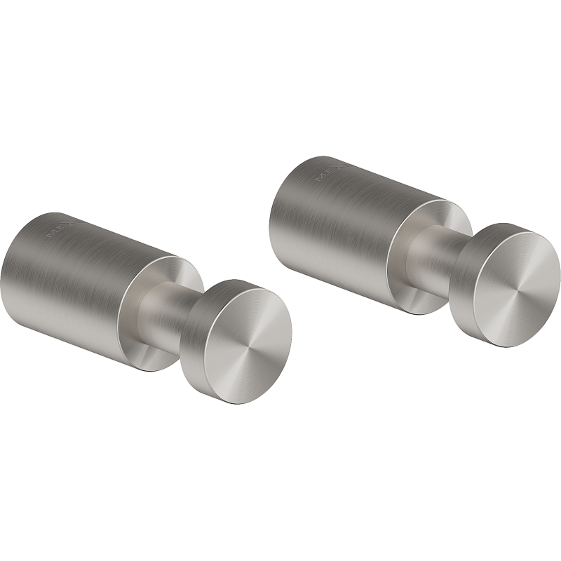 Mexen Loop towel hook (2 pcs), brushed nickel - 70A71011-97