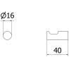 Mexen Loop haczyk na ręcznik (2 szt.), różowe złoto - 70A71012-60
