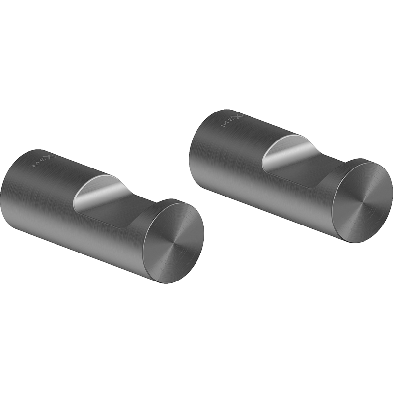 Mexen Loop Handtuchhaken (2 Stk.), gebürstetes Gun Gray - 70A71012-66