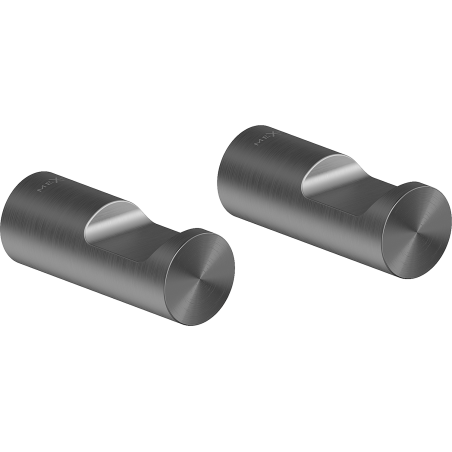 Mexen Loop towel hook (2 pcs), brushed gun gray - 70A71012-66