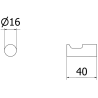 Mexen Loop dvieļu āķis (2 gab.), melns - 70A71012-70