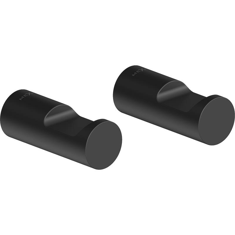 Mexen Loop towel hook (2 pcs), black - 70A71012-70