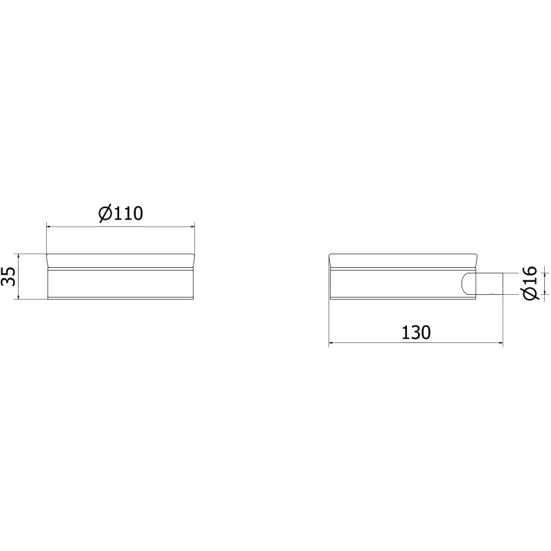 Mexen Loop μιντιελίντσκα, χρώμιο - 70A71055-00