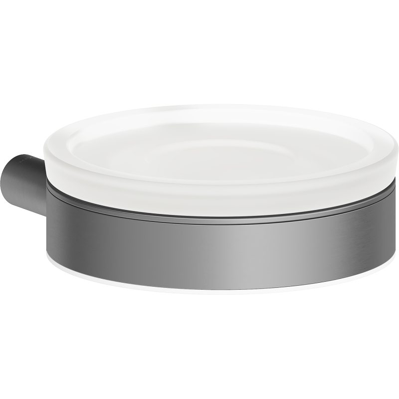 Mexen Loop soap dish, gun gray brushed - 70A71055-66