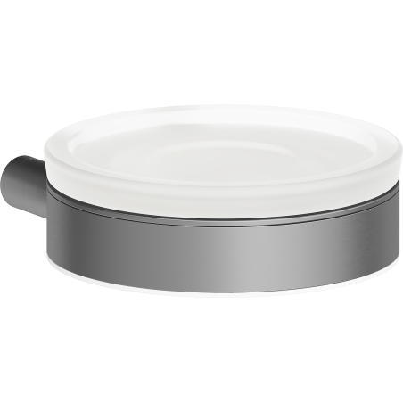 Mexen Loop soap dish, gun gray brushed - 70A71055-66