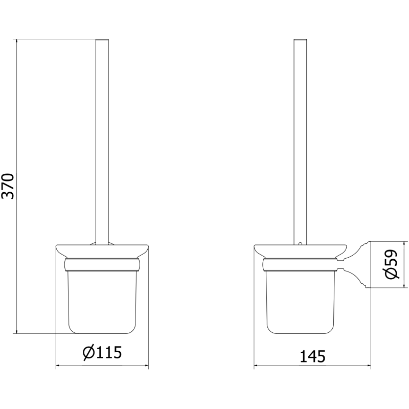 Mexen Lusso brosse de toilette, or brossé - 70A16871-55