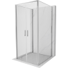 Mexen Exo-B Duo 3S cabina doccia 3 lati con apertura 70 x 70 cm, trasparente, cromo - 814-070-070-01-00-3S